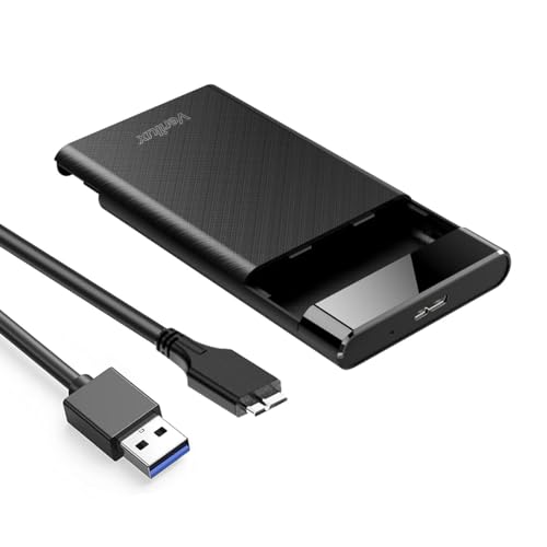 Zeitel® 2.5 External Hard Disk Case USB 3.0 for 2.5 Inch SSD & HDD 7mm/9.5mm, HDD Case USB 3.0 to SATA 2.5 inch Tool-Free Installation External Hard Drive Enclosure Hard Disk HDD SSD Case