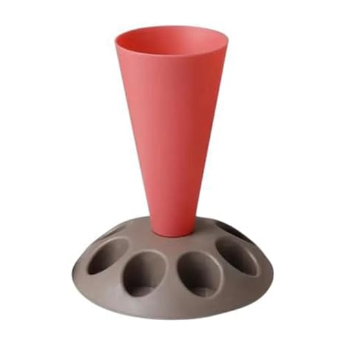 Swiixxer Soporte para manga pastelera, soporte para manga pastelera, herramienta de decoración de pasteles con 8 boquillas ranuradas, soporte para manga pastelera de plástico para decoración de