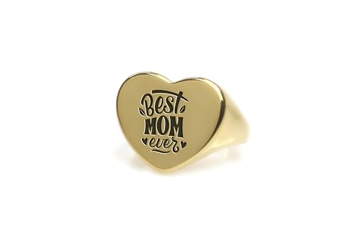 Bague Personnalisée Coeur - Bijou Best Mom Ever Fête des Mères