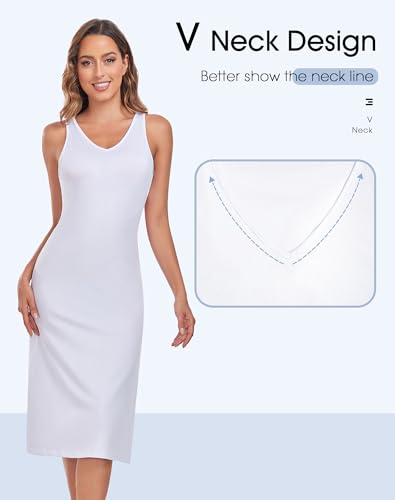 Women's Full Slips Under Dress Slips Tank Top Slip Dress Wide Straps Underdress2