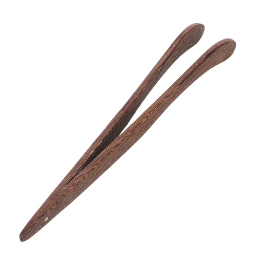 LALADEFIEE Pinzas de Madera Ergonómicas y Portátiles Accesorio Multifunción para Ceremonia de Té y Cocina Agarre Seguro para Tazas Calientes y Alimentos Pequeños Herramienta Resistente y