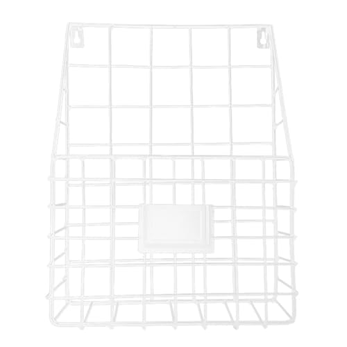 Revistero Colgante de Hierro Blanco Organizador Revistero de Pared Moderno 2
