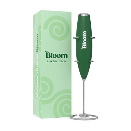 Comparison: Best Handheld Drink Mixer 7 Bloom Nutrition Milk Frother, Hand Mixer, Electric, Handheld Drink Stirrer, Frothing Wand, Foam Maker for Coffee, Matcha, Protein, Greens, Stainless Steel, Battery Operated, Includes Whisk Stand