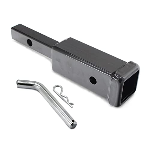X-Haibei 1-1/4 to 2 Trailer Hitch Adapter Receiver fits for 1-1/4 Inch Receiver 7 Inch Extension Length 350 Lbs Tongue Weight 5/8 inch Hitch Pin