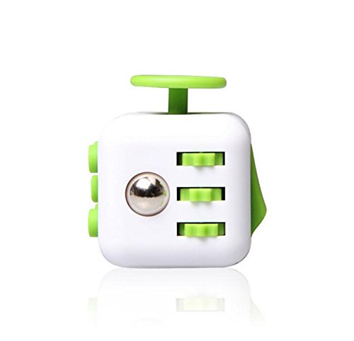 Green Fidget Cube Relieves Stress And Anxiety for Children and Adults With KeyChain