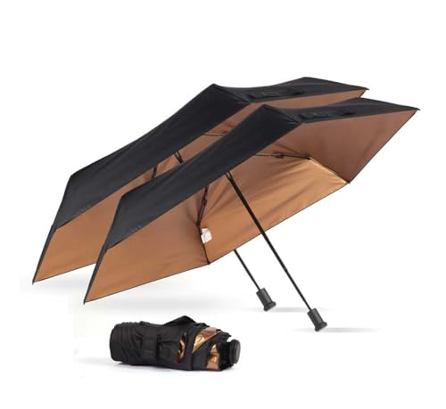 LOTTAFUN Portable Travel Umbrella Windproof Waterproof Strong Compact Umbrella Perfect for the Car Backpack 2 PCS