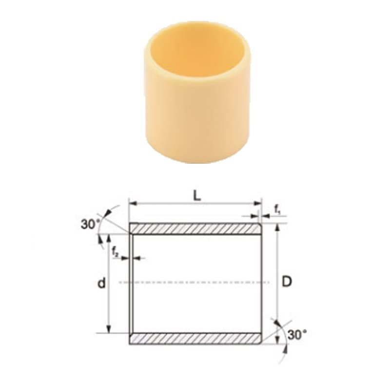 1pcs 35mm*39mm*50mm precision bearing sleeve engineering plastic bushing abrasion resistance corrosion resistant yellow