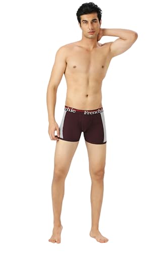 Image of Frenchie Ace Men's Cotton Rib Trunks in Stretchable, Breathable Innerwear Trunks