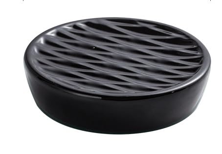 UMAI Premium Ceramic Soap Dish Holder | Easy to Clean & Moisture Resistant | for Bathroom Kitchen Sink | Scratch Proof Round Soap Case | Black (B0CQ2MSLSK) Amazon Price History, Amazon Price Tracker