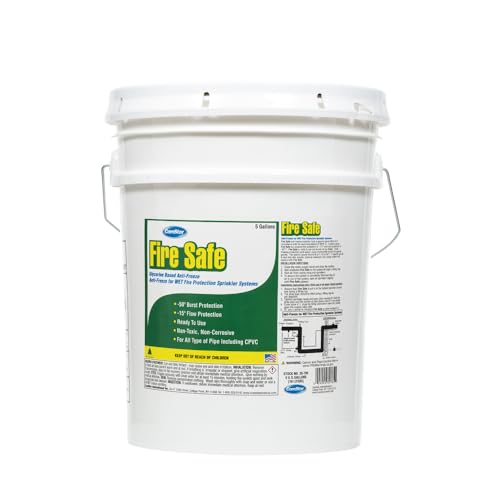 ComStar Fire Safe, Glycerin-Based Anti-Freeze for Wet Fire Protection Sprinkler Systems, Ready to Use, -15°F Flow Protection, -50°F Burst Protection, Non-Toxic & Non-Corrosive, 5 Gallon (35-765)