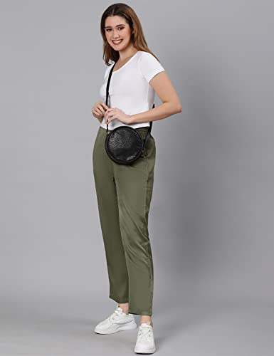 Image of oxolloxo Loud Solid Green Women Pants