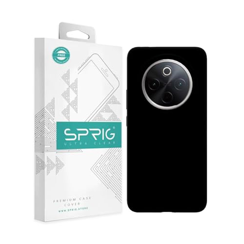 Image of SPRIG Compatible with iQOO Z10 Premium SilkTone Back Cover Drop Tested Shock Proof Mobile Case for Men, Women, Boys and Girls with Camera Protection (Black)