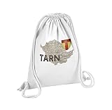 100% cotone Fabulous Borsa da Palestra in Cotone Tarn 81 Departement Albi Mappa Antica Occitania 12 Litri, bianco, Taglia unica