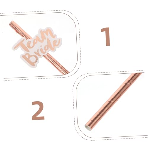 Ipetboom 20 pcs pitillos de papel dorados miniatura 6