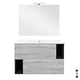  Mueble baño L. 100 cm Mod. C blanco venado