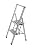 WENKO Ladder I Aluminium Step I Anti Slip I Portable Folding Ladders Lightweight I Stepladder I Silver I 2 Step Folding I Caps Black I Dimensions L/H/W: 17.3 x 39,8 x 2.2 inches