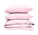 Best Hotel Luxury Bedding 3-Piece Full/Queen Blush Duvet Cover Set, 400 TC 100% Long-Staple Combed Cotton Soft, Silky & Breathable Duvet Cover Set, Perfect Cover for your Down Comforter