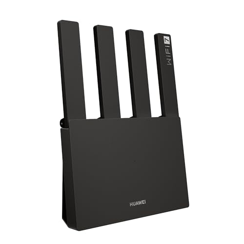 HUAWEI WiFi BE3, Router 256MB+128MB Wi-Fi 7 Doble Banda BE3600, Velocidades ultrarrápidas, Puerto Ethernet 2.5G, EasySetting, Diagnóstico Visual de Wi-Fi, Control Parental, HomeSec, Negro