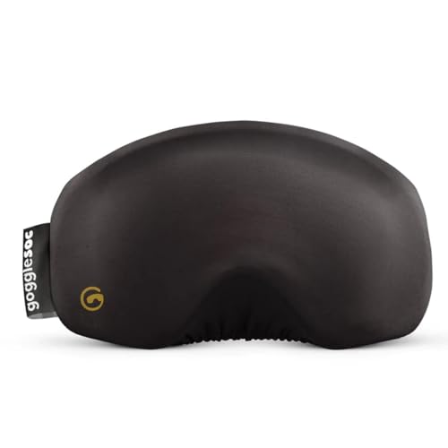 GOGGLESOC Original Goggle Soc Cover - Stretch Microfiber Artistic Design Scratch Protection Universal Fit - Ski Snowboard Black One Size