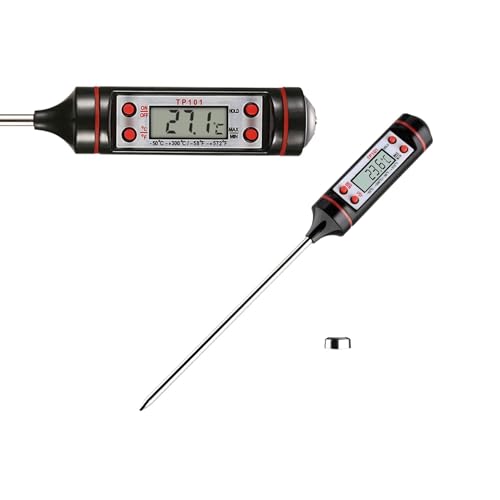 ToolHouse Electronic Food Thermometer Digital Stainless Cooking Thermometer with Instant Read Backlight Long Probe LCD Screen Anti-Corrosion for Food Meat Grill BBQ Milk