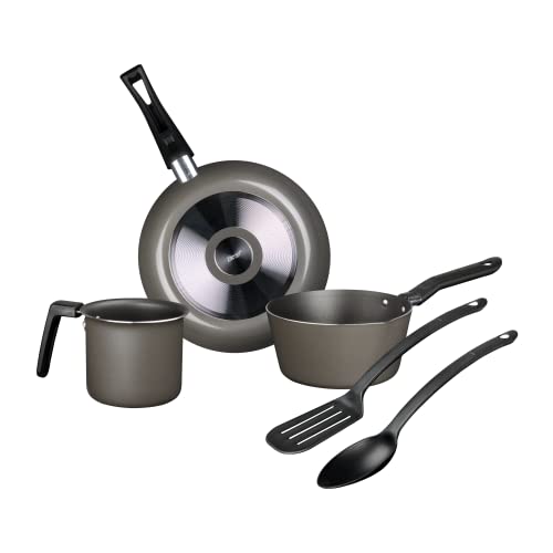 Listado de Bateria de cocina ekco favoritos de las personas. 46 Ekco | Batería de Cocina con Antiadherente 5 Piezas de Aluminio - Color Gris
