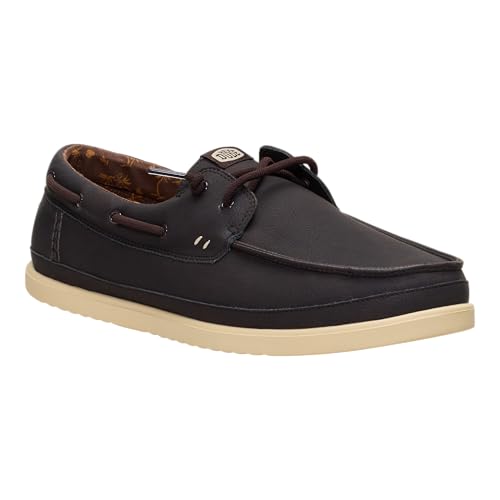 HEYDUDE Men’s Harbor Lo Classic Boat Shoe | Mole Brown/Multi Size 11 | Elastic Laces, Easy On Design, Cushioned Ankle Collar, Removable Foam Insole, Wet And Dry Traction, Flexible Outsole - image 7