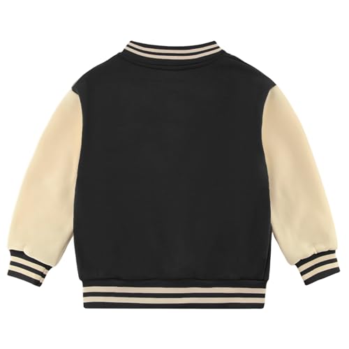 Image of Kids Baseball Jackets School Varsity Uniform Cotton Leisure Fashion jackets Boys Girls Jackets for 2-7 Years