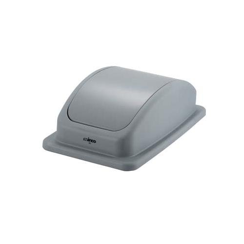 Winco PTCL-23 23 Gallon Gray Slim Trash Can Lid