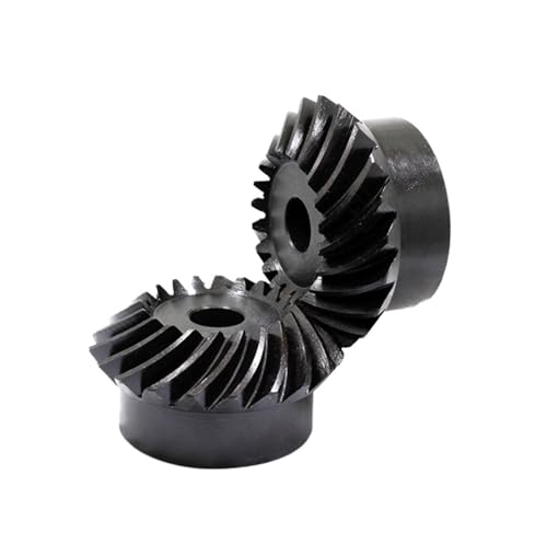 Bevel Gear Pinion Hardware Mechanical 2pcs Precision Spiral Bevel Steel Gear 1M 30T-6MM 1.5M 15T 18T 20T 8MM Carbon Steel Gear(8mm-1.5M 15 Teeth)
