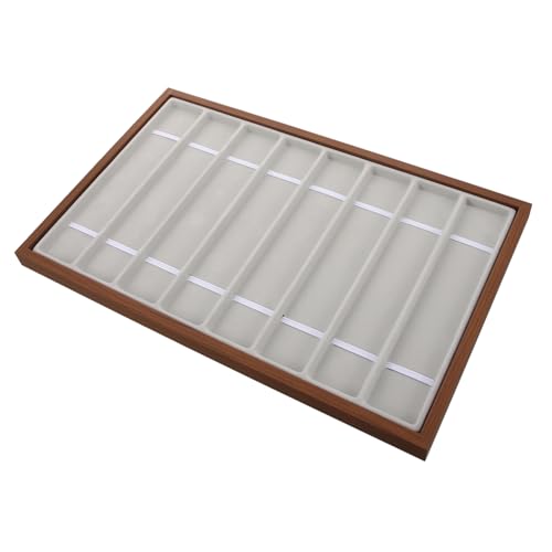 Homoyoyo Watchband Display Tray Compartment Walnut Storage Plate for Jewelry Watchbands Durable Organizer for Travel Home Use Elegant Design with Ample Capacity