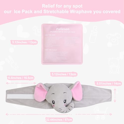 Image of Pallesen Colic Baby Relief,Gas Relief for Infants,Baby Colic Heated Tummy Wrap,Baby Swaddling Belt for Colic Calm,Natural Relief for Upset Stomach in Babies and Toddlers,Elephant