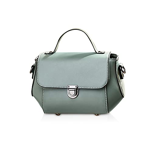 Borsa a Tracolla Piccola Donna Leggero Borsetta con Chiusura Fibbia Elegante in PU Pelle Morbida Borse Crossbody Menta Verde