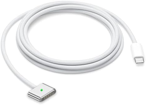 USB-C to Magnetic 3 Cable, Compatible with Mac Book Pro/Air (2021 to 2025) (M1,M2,M3,M4 & 14-16 inch) - Nylon Braided 6.6 Ft