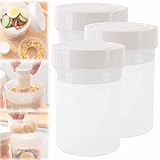 Leakproof Salad Jars Wet/Dry Separation Containers, Breakfast on the Go Cups, Take Yogurt Cereal Oats Snack Parfait Salad Dressing Holder Kitchen Household Portable Multi Layer Storage(3pcs)