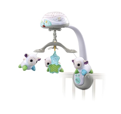 VTech Giostrina Dolci Moutons, Lumière de nuit pour enfants, Giostrine Musicale avec plus de 55 Mélodies et chansons, Projecteur lumineux et pivotant avec...