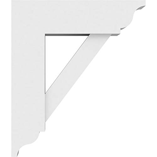 Ekena Millwork BKTP03X12X14TRA01 Standard Traditional Architectural Grade with Traditional Ends PVC Brackets, 3"W x 12"D x 14"H by Ekena Millwork - Image 3