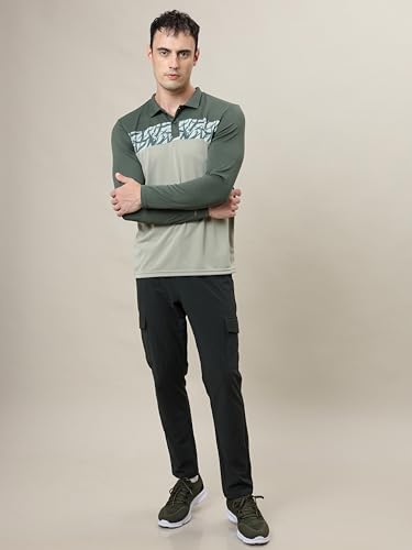 Image of TECHNOSPORT Men's 100% Polyester Slim Fit T-Shirt - (P710 P ) Pack of 1