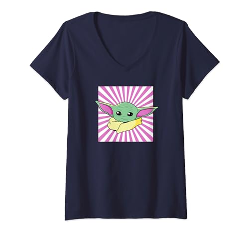 T-shirt Grogu col en V idée cadeau originale Star Wars The Mandalorian pour anniversaire