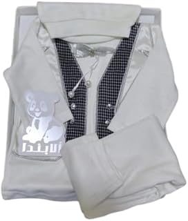 طقم اطفال حديثي الولادة مصنوع من القطن بنسبة 100% للاولاد حديثي الولادة، 3 قطع من الاباندا