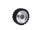 8 x 2 inch belt grinder rubber contact wheel, belt grinder serrated rubber wheel, with RMS4-2RS bearings