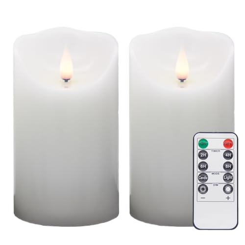 Image of Flameless LED Candles (White, Set of 2 (5 Inch)