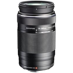 Objetivo 75 300Mm Olympus M.Zuiko Digital EZ-M7530 75-300 mm 1:4.8-6.7 Objetivo II, Adecuado para Todas Las cámaras MFT (Modelos Olympus OM-D & Pen, Serie G de Panasonic), Negro