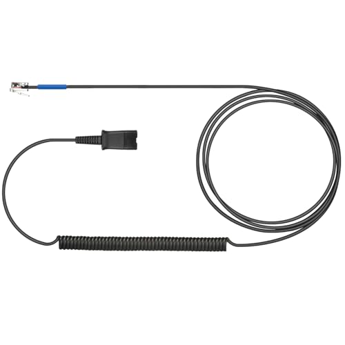 U10 Headset Adapter Cable for Plantronics Quick Disconnect Headsets RJ9 to QD Adapter Coil Cord Compatible with Cisco IP Phones 7841 7942 7821 8841 7962 7945 7965 8845 8851 7811 7941