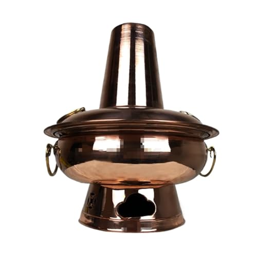 INUUXLG Copper Shabu Pot Hot Pot Copper Hot Pot Hot Pot Old-Fashioned Shabu Hot Pot for Home Family Copper Hot Pot