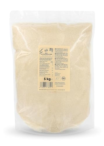 KoRo - Bio Rohrohrzucker 5 kg - Einfach raffiniert - Mild-süßer Geschmack - Bio-Qualität