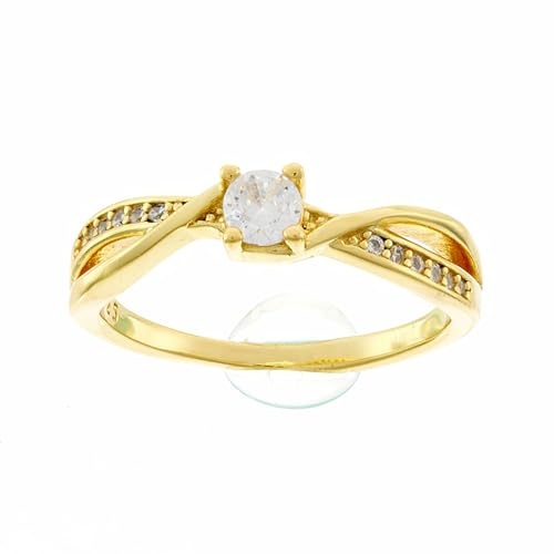Bague engagement Charming plaqué or 50 mm sans pierre RI049Y
