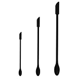 Photo Gallery diiwmme set di 3 mini spatole in silicone di diverse dimensioni per trucco e raschietti da cucina, con manico lungo per trucco, marmellata, lozioni (nero) Photo Gallery diiwmme set di 3 mini spatole in silicone di diverse dimensioni per trucco e raschietti da cucina, con manico lungo per trucco, marmellata, lozioni (nero)