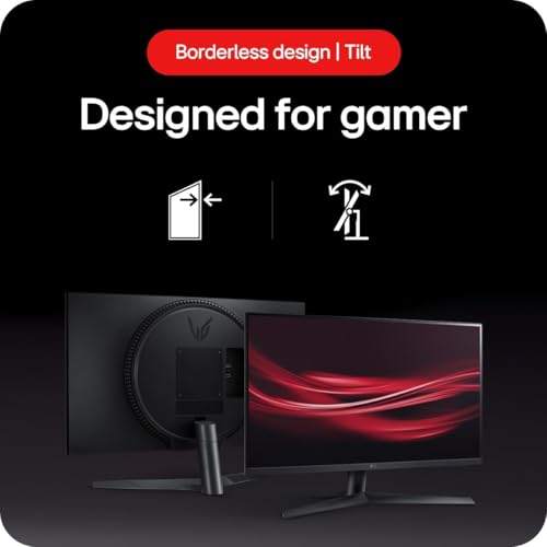 Image of LG UltraGear Gaming Monitor 27GS60F, 27 Inch, 1080p, 180Hz, 1ms Response Time, HDR 10, NVIDIA G-Sync & AMD FreeSync compatible, Smart Energy Saving, Displayport, HDMI