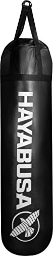 Image of Hayabusa Engineered Leather Heavy Punching Bag - Unfilled - Black, 5 Feet