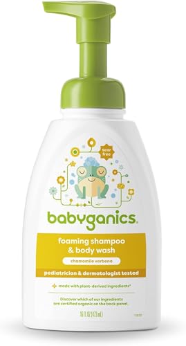 Babyganics Baby Shampoo + Body Wash Pump Bottle, Chamomile Verbena, 16oz
